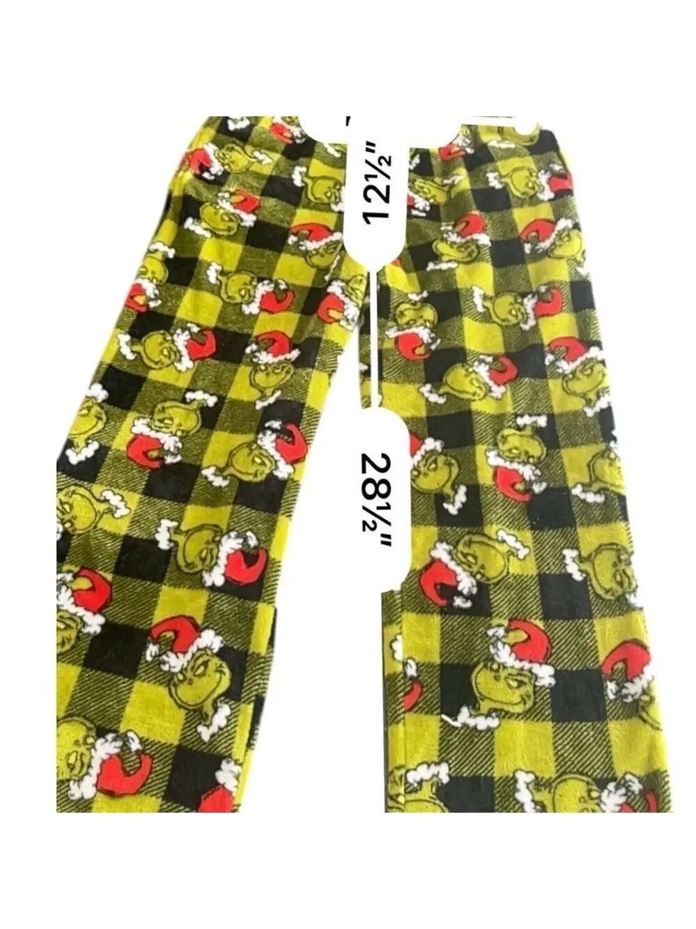 Grinch Pajama Pants - Green and Black size L